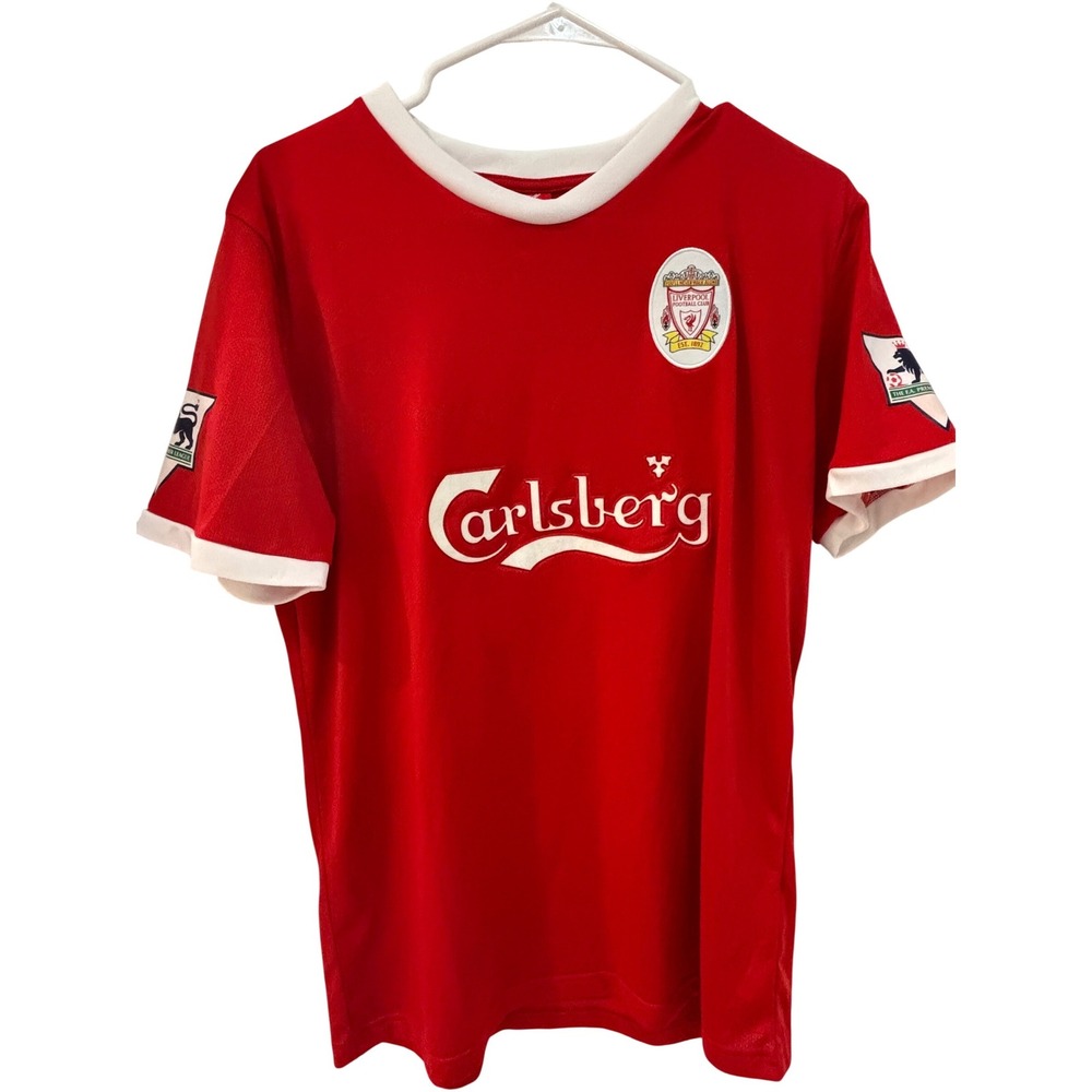 Liverpool FC Robbie Fowler 9 Carlsberg Red Home Soccer Jersey Mens Large A8587